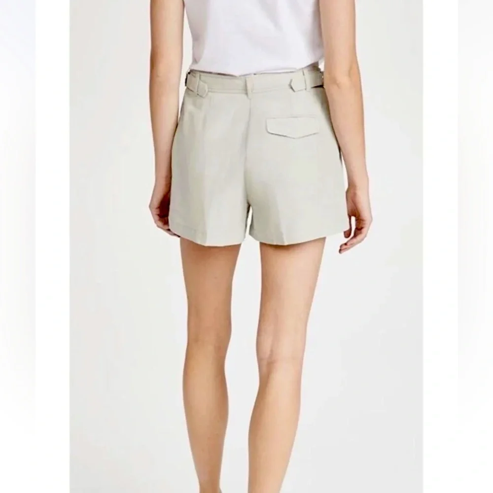 NWT ATM Tomas Melillo 4 linen blend twill short Frost